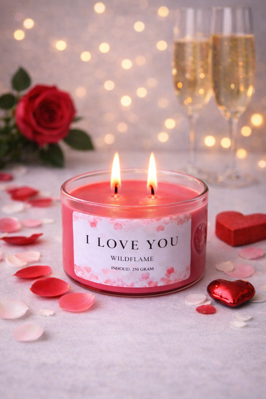 Pink Little heart candle
