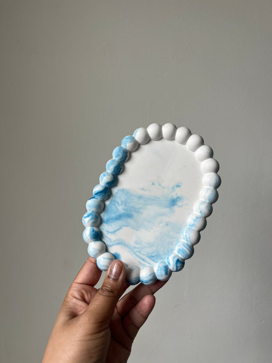 Sieraden bubble plate blauw